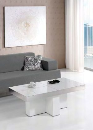 Mesa Centro Elevable Indesan Totem Cromo