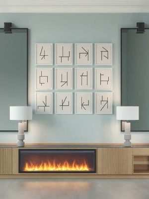 Mueble Salón con Chimenea ON 136.