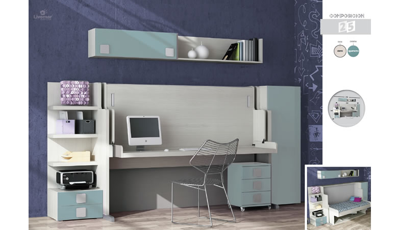 Juvenil Cama-mesa Convertible Palacios.