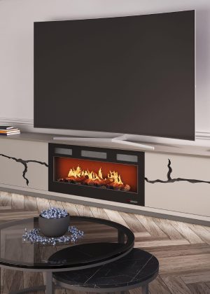 Mueble F. Franco Forniture con chimenea.