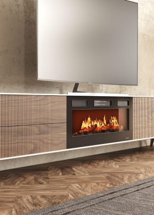 Mueble TV. con chimenea F. Franco Forniture.
